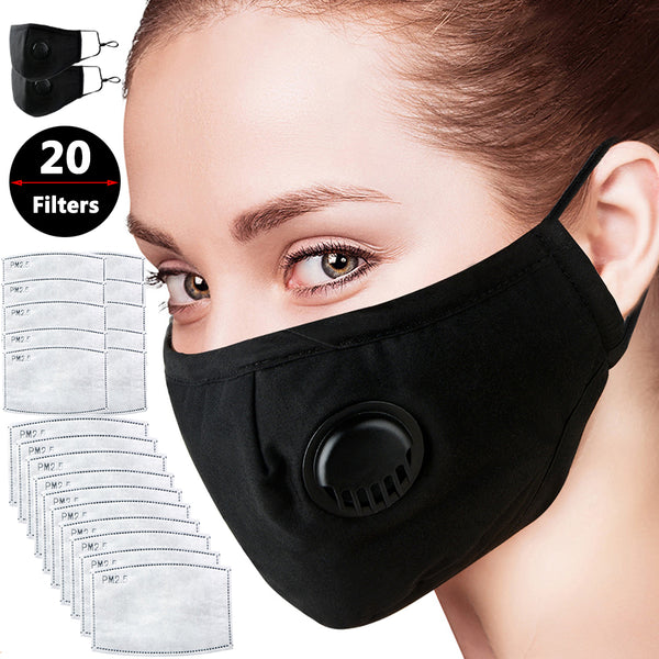 Masques Pm2.5 filtration anti-particules+20 filtres