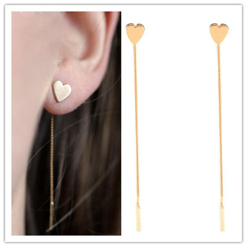 Boucles d'oreilles triangle/cœur conception